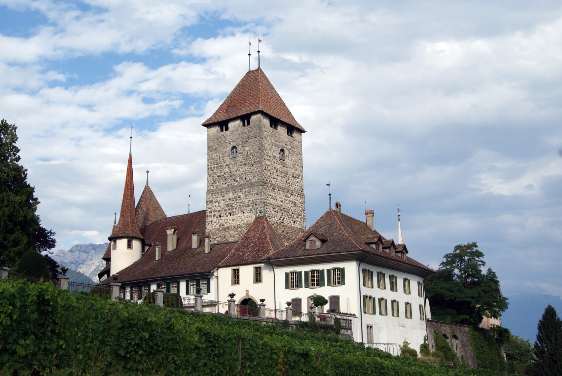 photo Oberland Suisse ville Spiez chateau