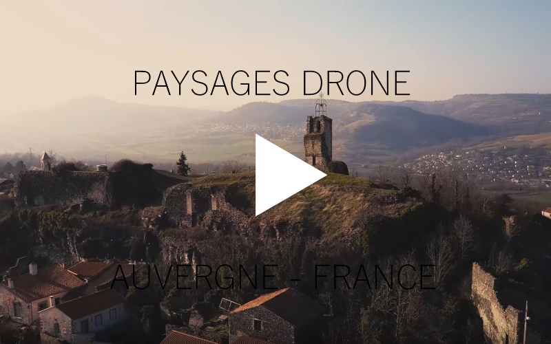 Video paysage le crest Auvergne France drone