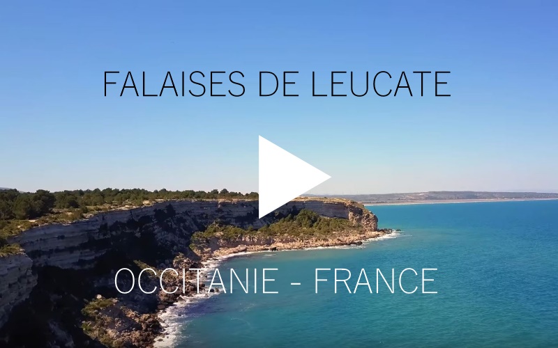 Video falaises de Leucate Occitanie France drone